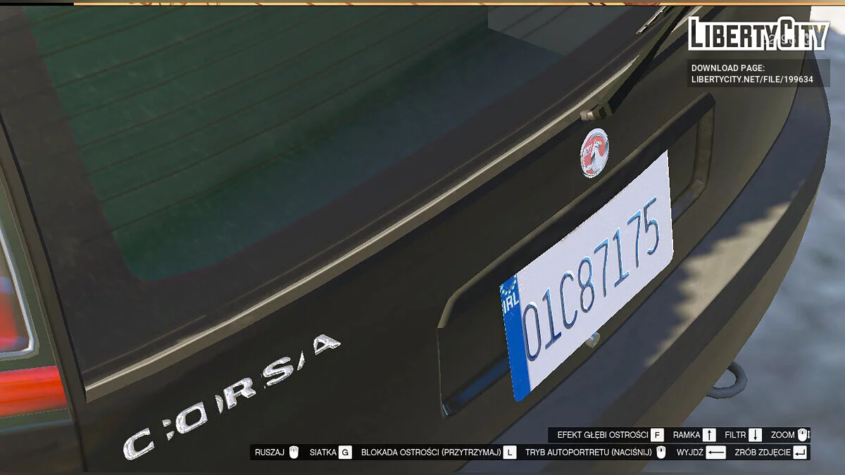 Шильдики Opel/Vauxhall Corsa C (2000) для Maxwell Asbo / GTA 5