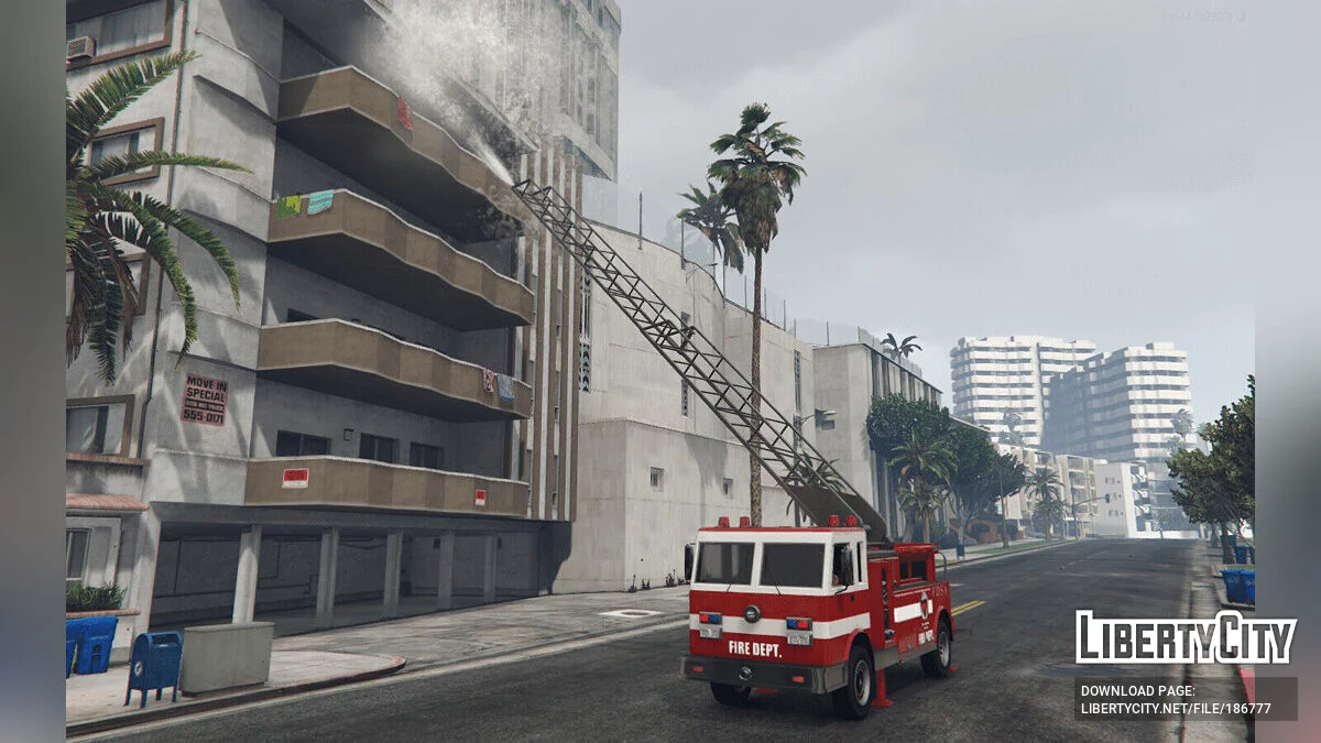 SF Firetruck из GTA SA [Add-on / Ladder works / FiveM] 1.0 / GTA 5