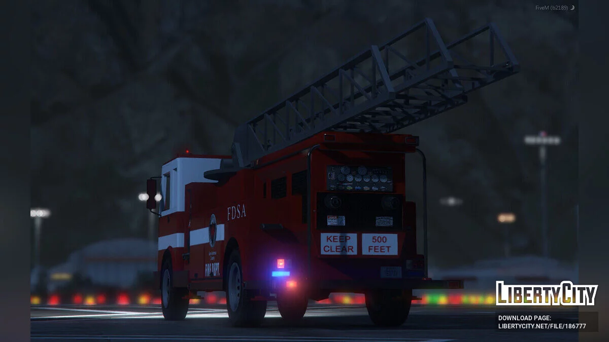 SF Firetruck из GTA SA [Add-on / Ladder works / FiveM] 1.0 / GTA 5