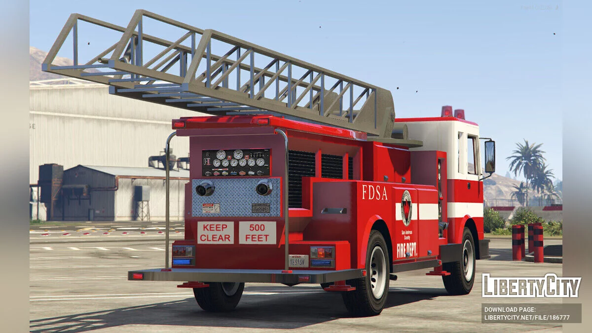 SF Firetruck из GTA SA [Add-on / Ladder works / FiveM] 1.0 / GTA 5