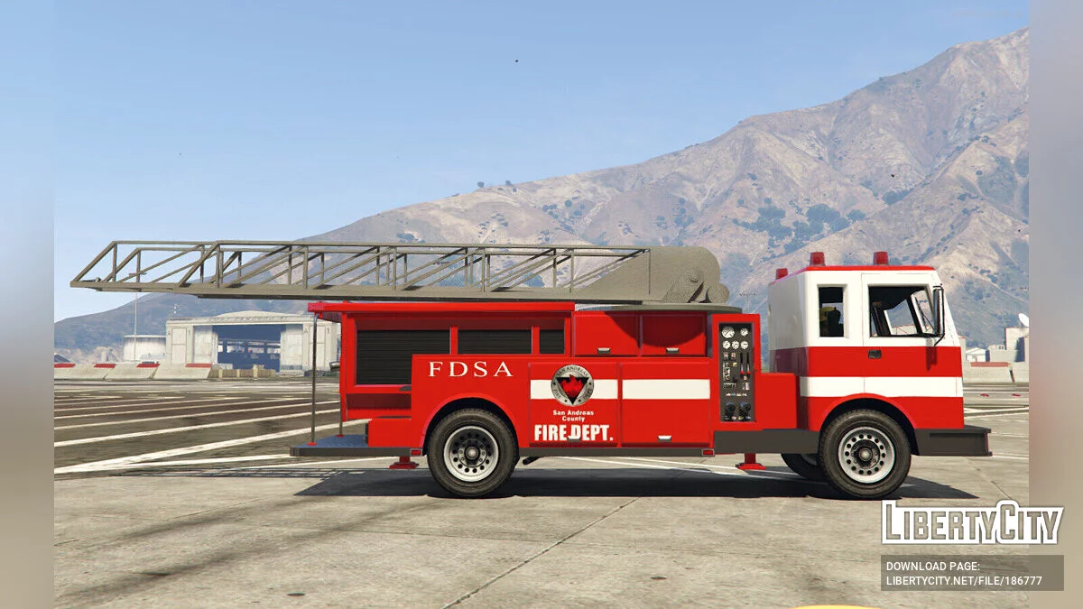 SF Firetruck из GTA SA [Add-on / Ladder works / FiveM] 1.0 / GTA 5