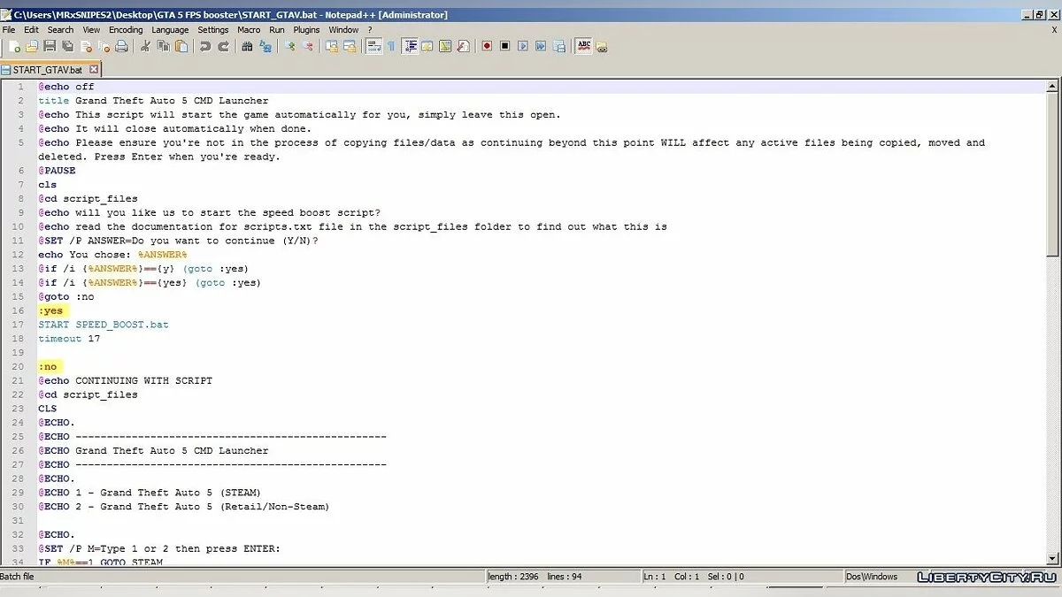 FPS Booster 0.9.3.3 (Поднимает ФПС на слабых ПК)  / GTA 5