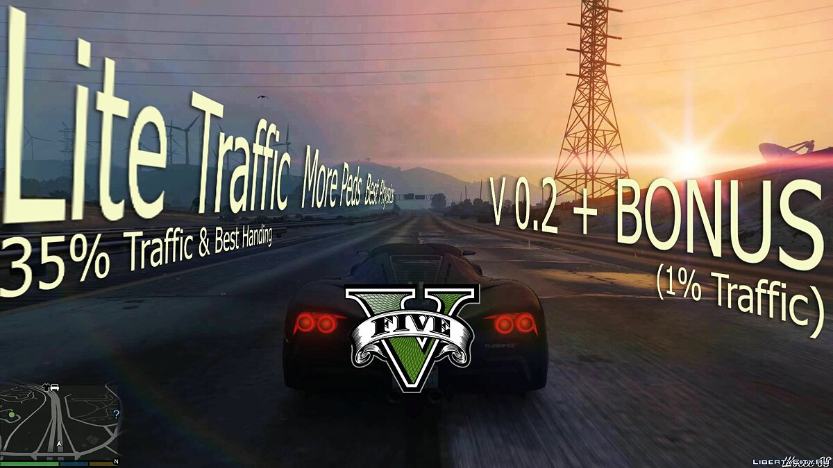 Lite Traffic  More Peds  Best Physics для GTA 5 - Картинка #1