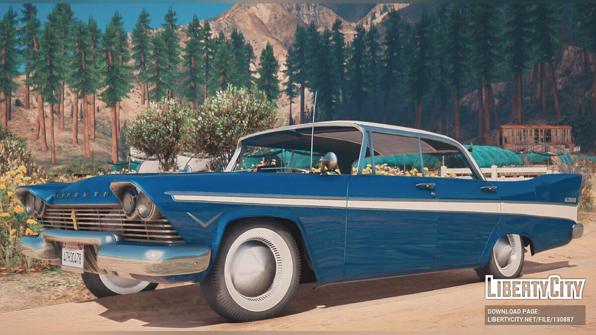 1957 Plymouth Belvedere 4dr sedan [Add-On | Extras] final 1.0 / GTA 5