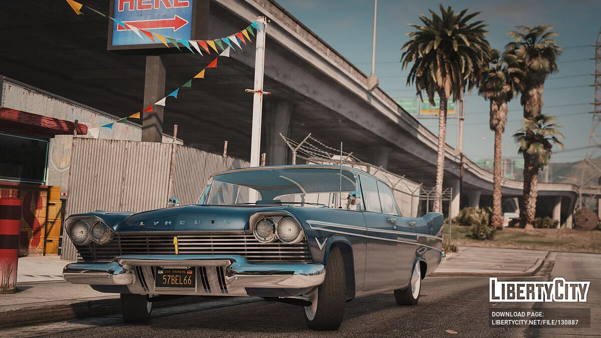 1957 Plymouth Belvedere 4dr sedan [Add-On | Extras] final 1.0 / GTA 5