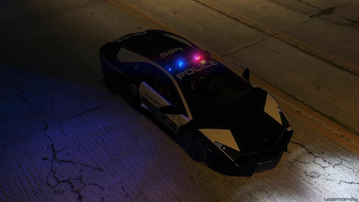 Lamborghini Reventón Police NFS - Hot Pursuit + Template / GTA 5