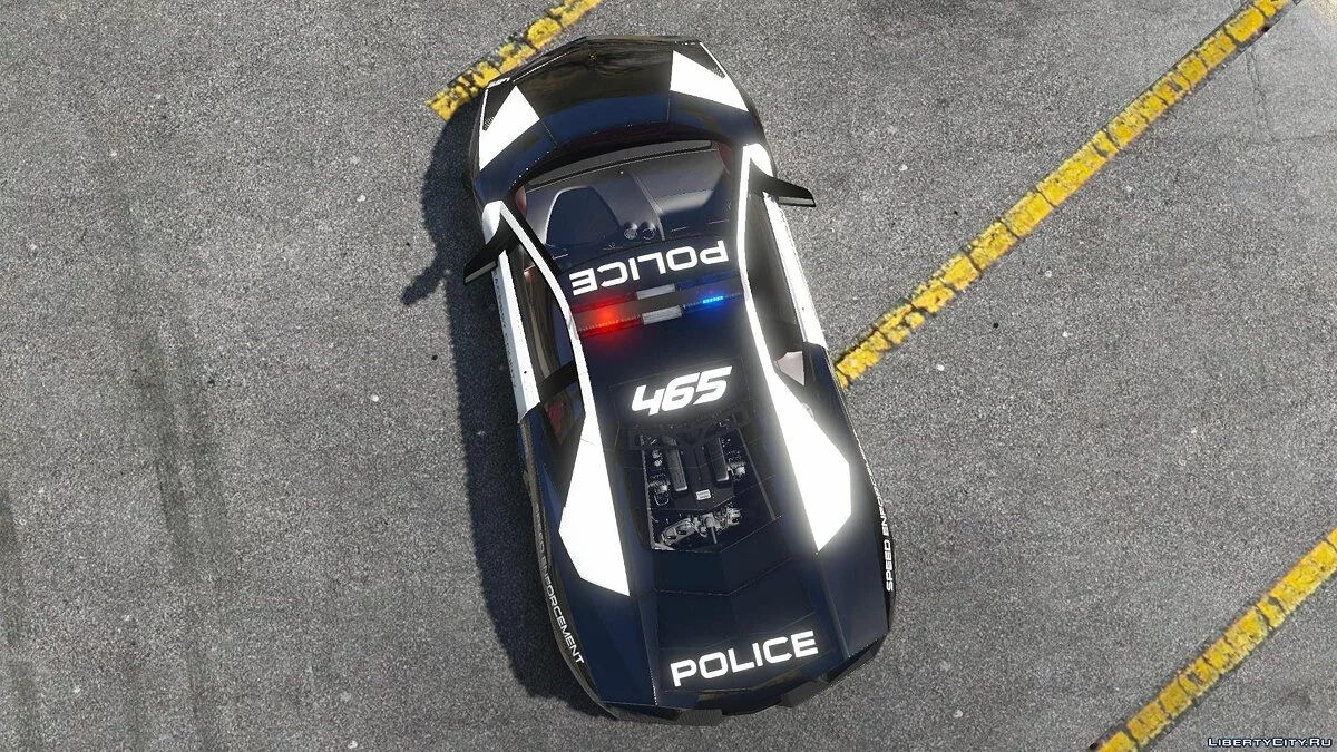 Lamborghini Reventón Police NFS - Hot Pursuit + Template / GTA 5