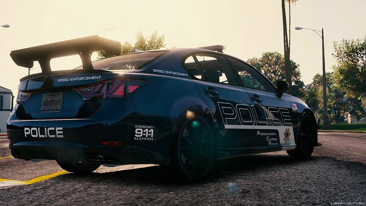 Lexus GS 350 Police + Template [Tuning / NFS Handling / Sound] / GTA 5