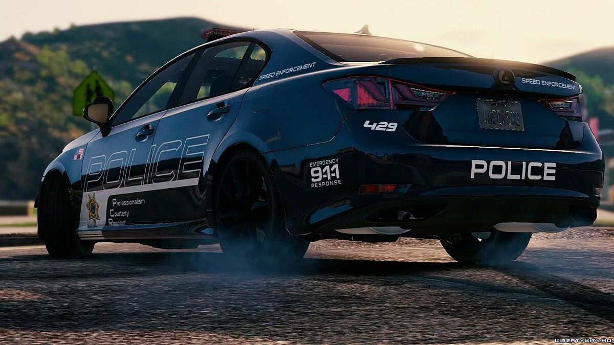 Lexus GS 350 Police + Template [Tuning / NFS Handling / Sound] / GTA 5