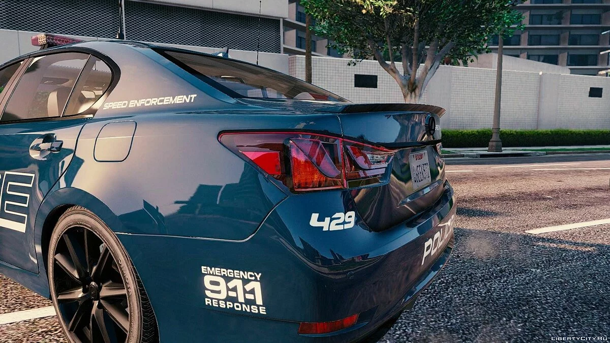 Lexus GS 350 Police + Template [Tuning / NFS Handling / Sound] / GTA 5
