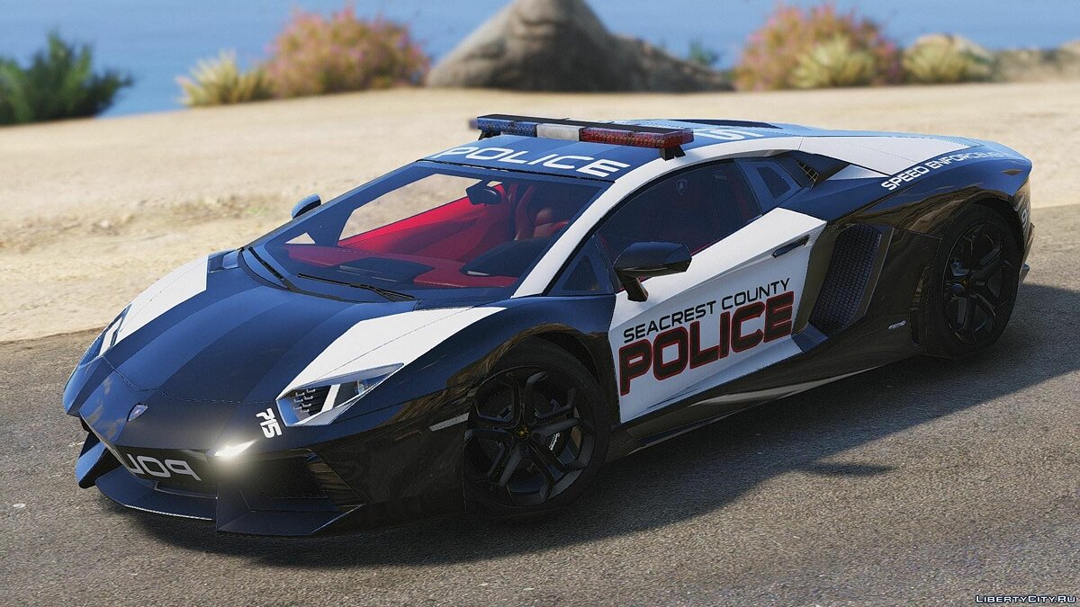 Скачать Need For Speed Hot Pursuit - Lamborghini Aventador Police 2.0 для  GTA 5