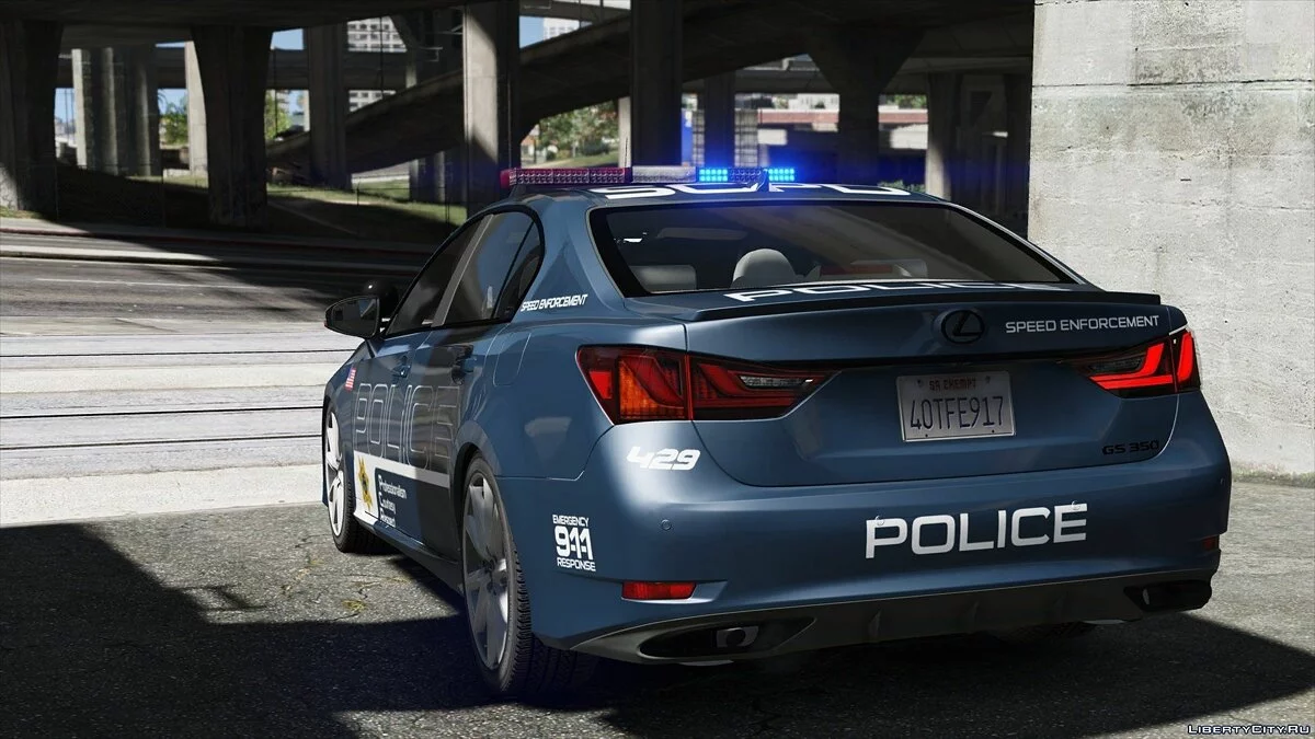 Lexus GS 350 | Hot Pursuit Police [Add-On / Replace | Template] 2.0 / GTA 5