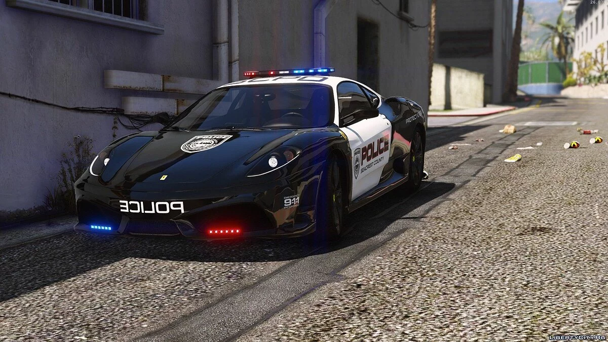 Ferrari F430 Scuderia | Hot Pursuit Police [Add-On / Replace | Tuning | Template] / GTA 5