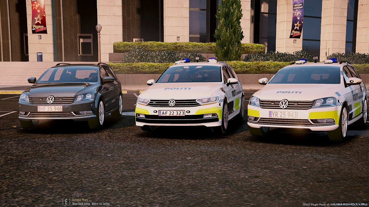 Скачать Volkswagen Passat Danish Police Pack [ELS] 1.0 для GTA 5