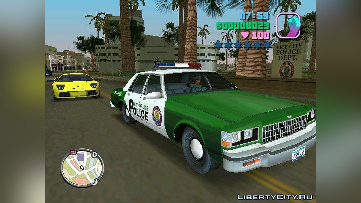 Скачать 1989 Chevrolet Caprice 9C1 - VICE CITY Police Department(Cars from  gta vice city deluxe) для GTA 5