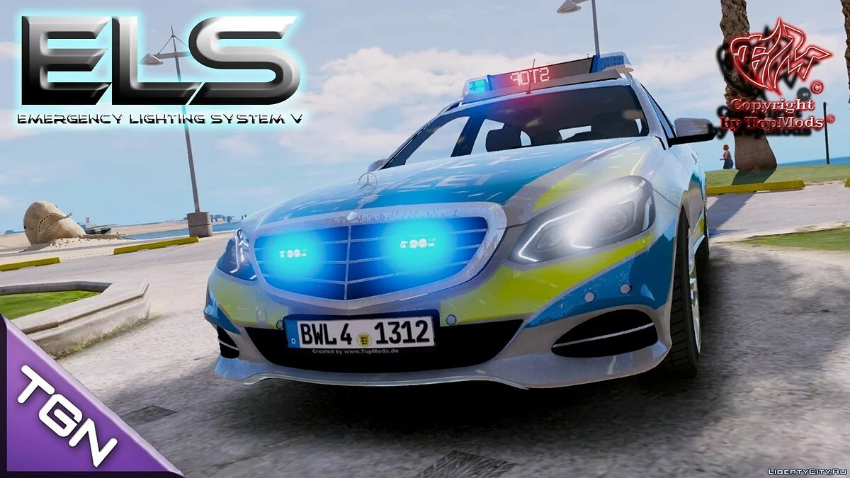 Mercedes-Benz E-Klasse 2015 Polizei (Autobahnpol. bawü) [ELS] 1.0 / GTA 5