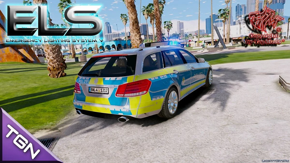 Mercedes-Benz E-Klasse 2015 Polizei (Autobahnpol. bawü) [ELS] 1.0 / GTA 5