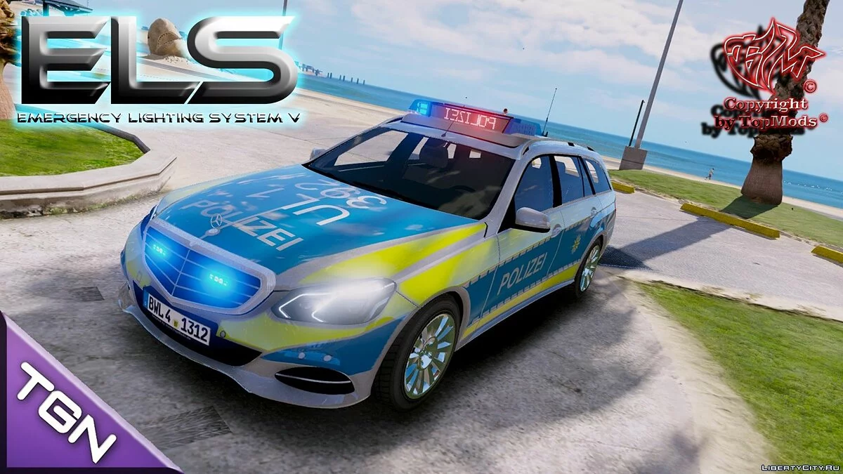 Mercedes-Benz E-Klasse 2015 Polizei (Autobahnpol. bawü) [ELS] 1.0 / GTA 5