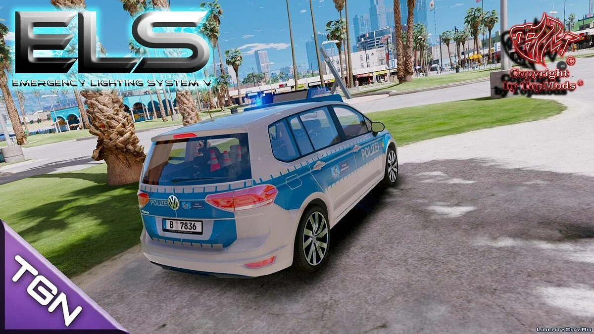 Volkswagen Touran 2016 Polizei Berlin [ELS] 1.0 / GTA 5