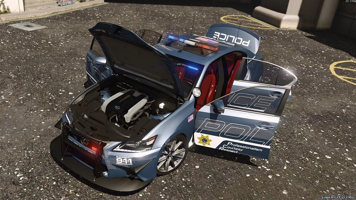 Lexus GS 350 | Hot Pursuit Police [Add-On / Replace | Template] 3.0 / GTA 5