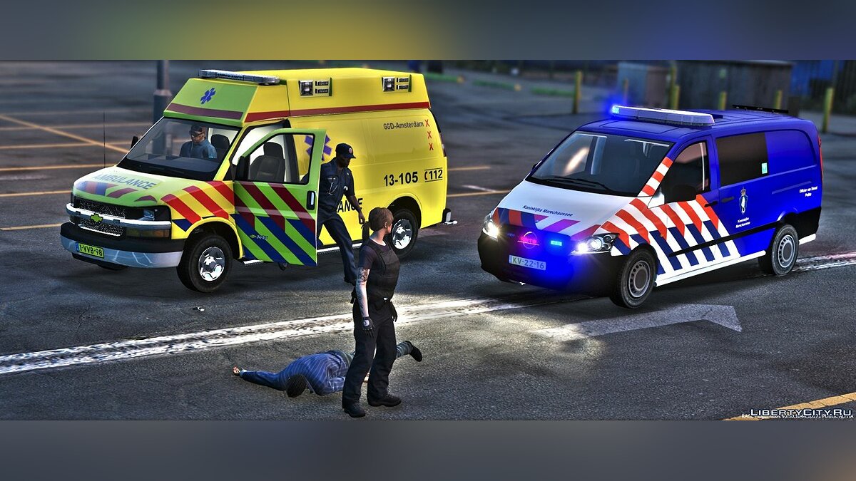 Скачать Mercedes Benz Vito Dutch Police [ELS] 1.1 для GTA 5