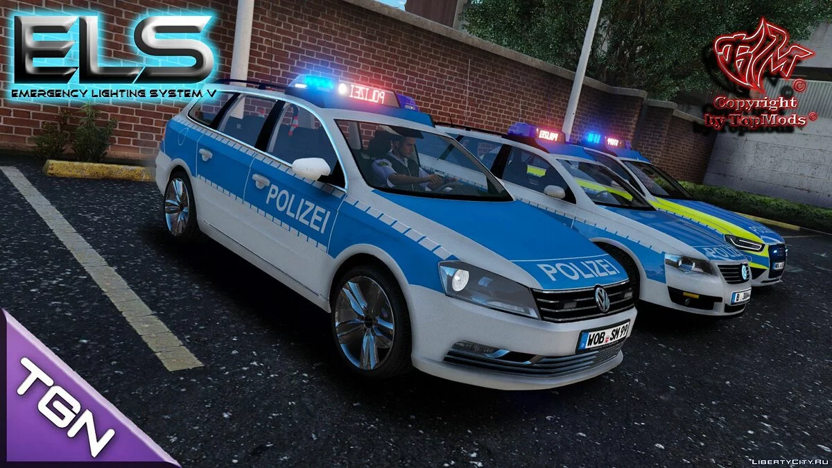 Volkswagen Passat B7 Polizei Wolfsburg [ELS] / GTA 5
