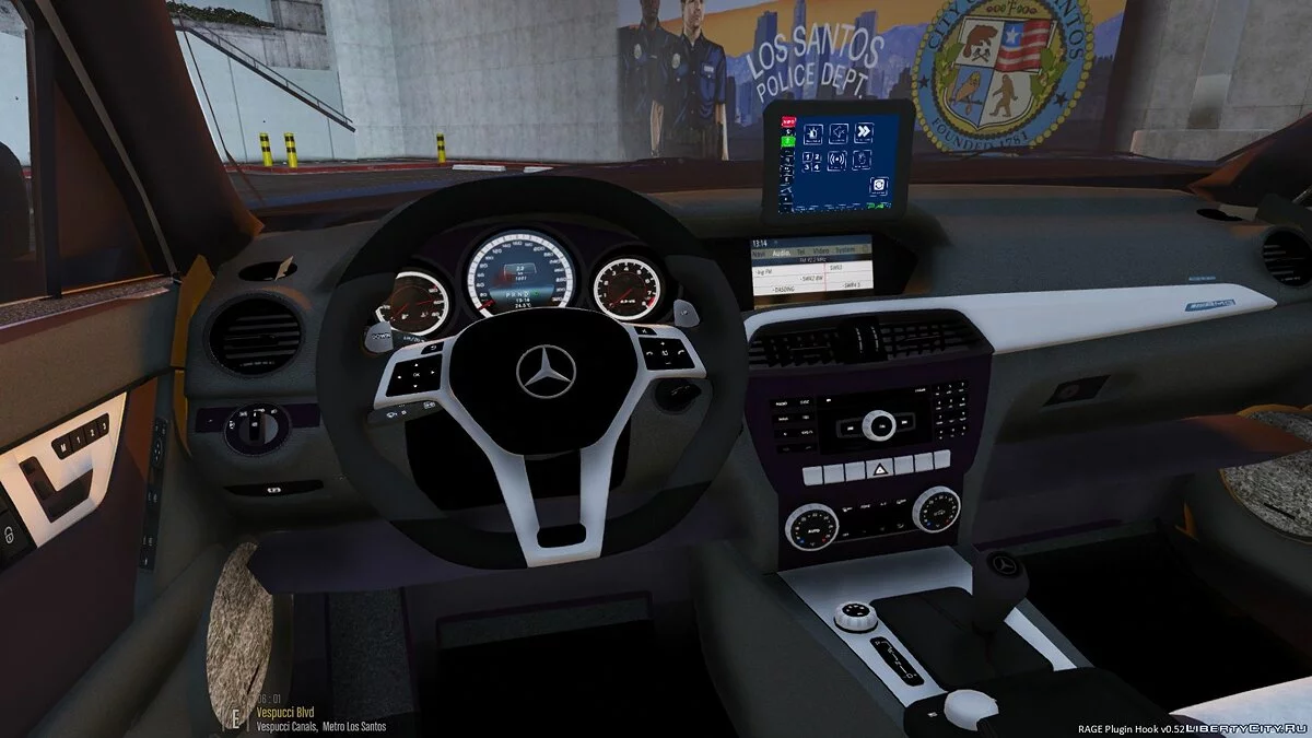2012 Mercedes C-class Estate - Danish Police Pack [ELS] [BETA] / GTA 5