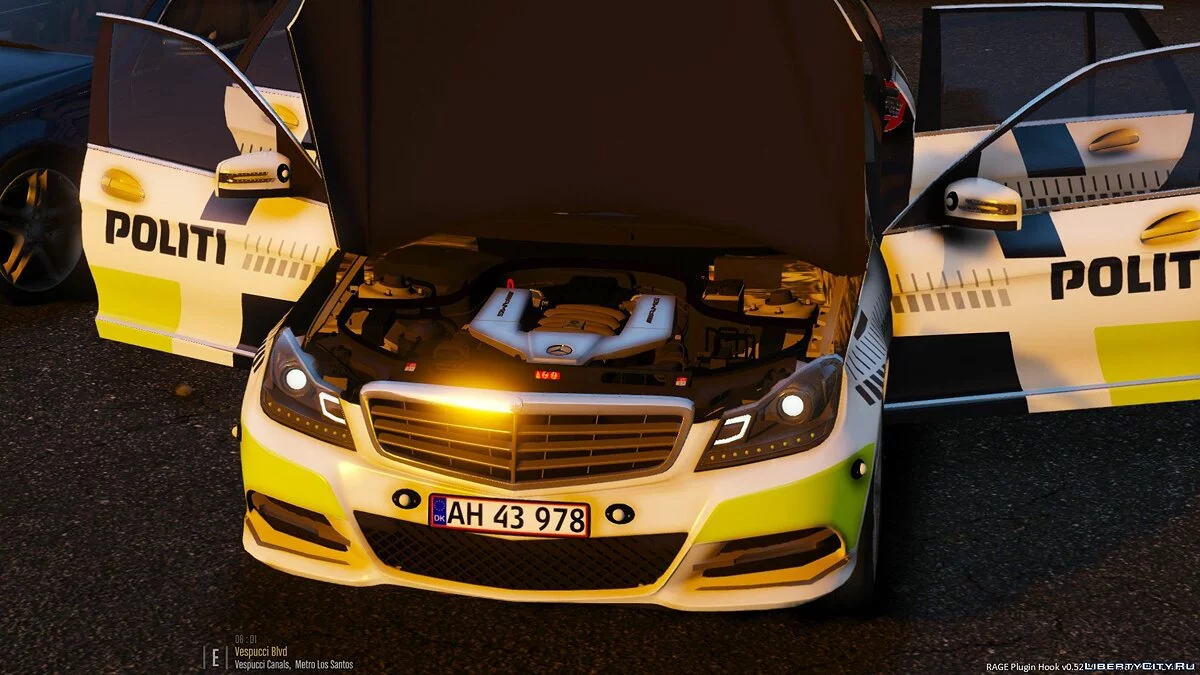 2012 Mercedes C-class Estate - Danish Police Pack [ELS] [BETA] / GTA 5