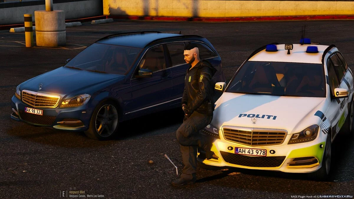 2012 Mercedes C-class Estate - Danish Police Pack [ELS] [BETA] / GTA 5