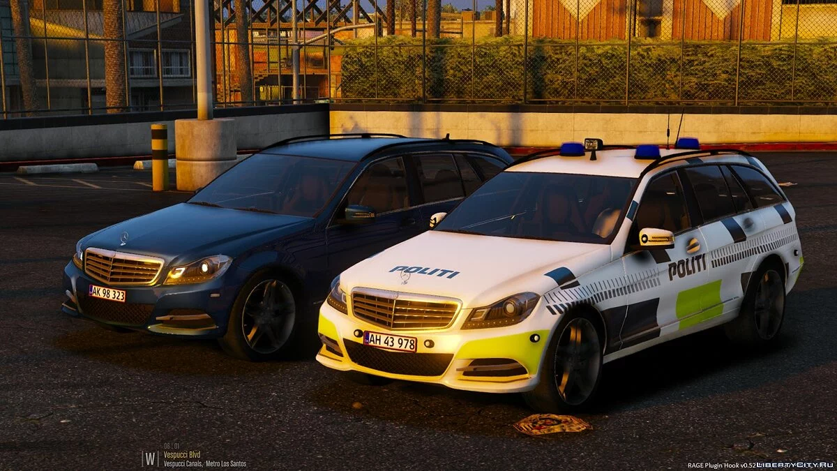 2012 Mercedes C-class Estate - Danish Police Pack [ELS] [BETA] / GTA 5