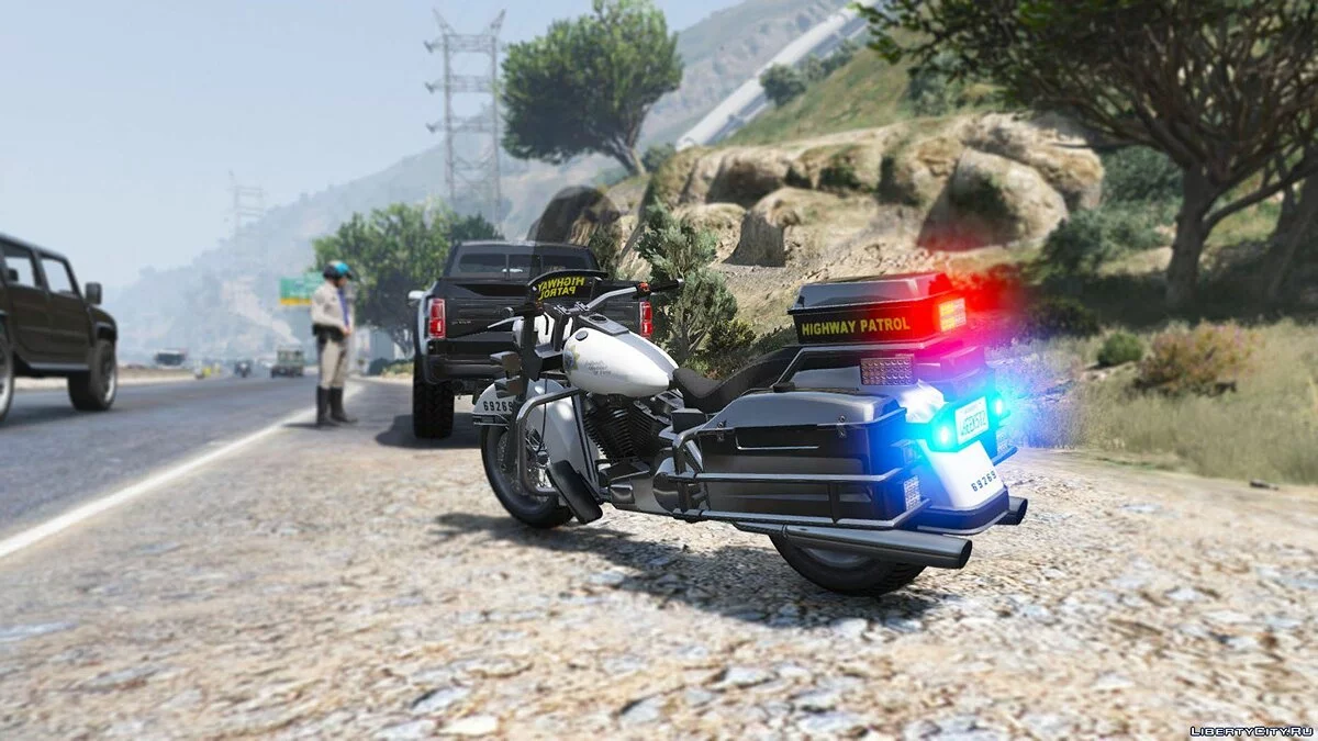 SAHP Vanilla Police Bike [ELS] 1.1.0 / GTA 5