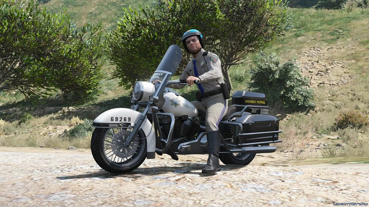 SAHP Vanilla Police Bike [ELS] 1.1.0 / GTA 5