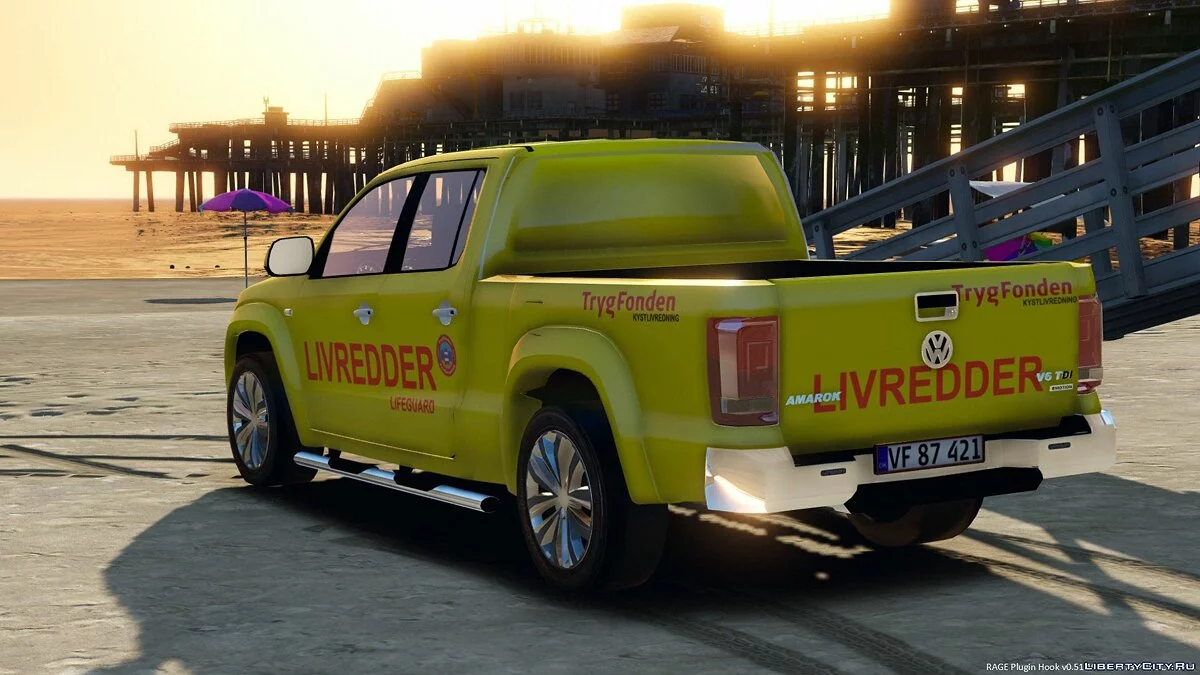 Volkswagen Amarok - Danish Police [ELS] & Lifeguard 1.0 / GTA 5