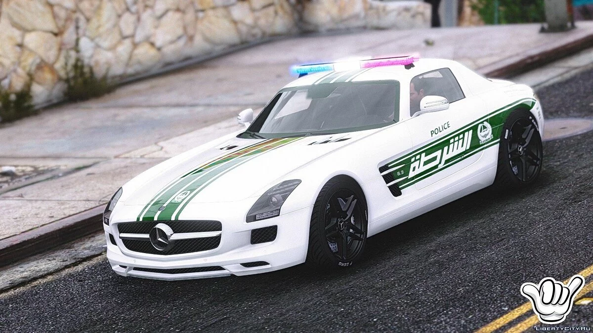 Mercedes-Benz SLS AMG Dubai Police [Add-On / Replace] 1.1 / GTA 5