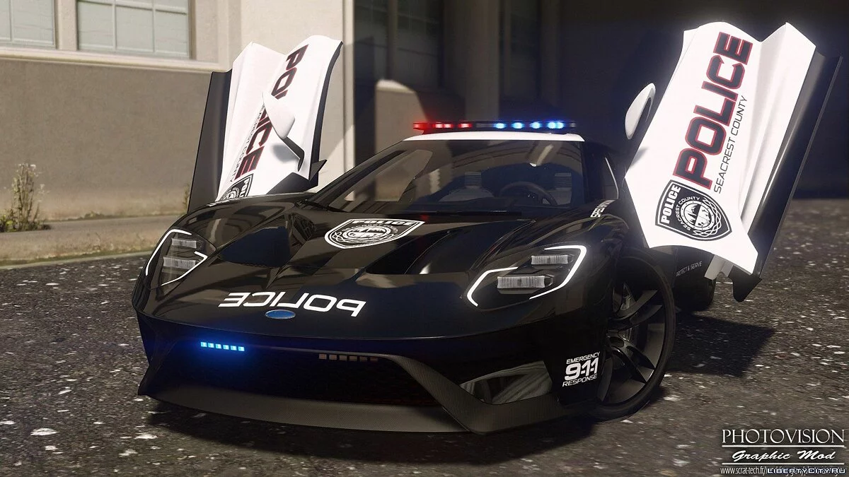 2017 Ford GT | Hot Pursuit Police [Add-On / Replace | Template] 1.0 / GTA 5