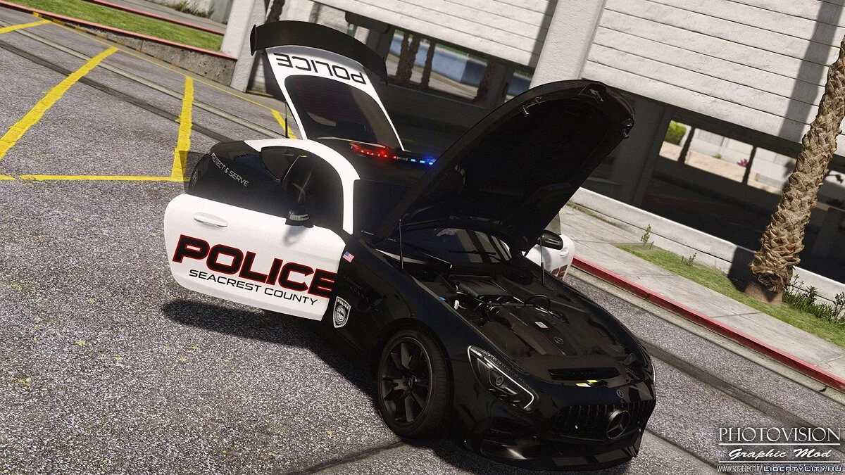 Mercedes-Benz AMG GT R 2017 | Hot Pursuit Police [Add-On / Replace | Template] 1.0 / GTA 5