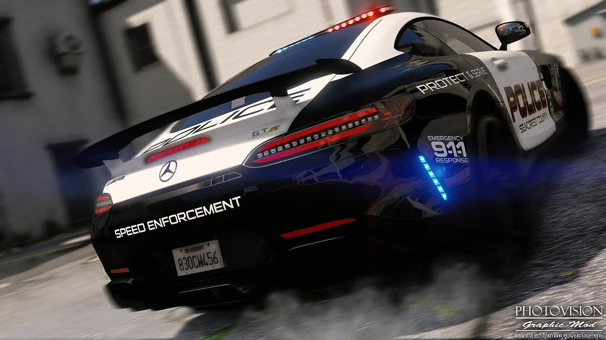 Mercedes-Benz AMG GT R 2017 | Hot Pursuit Police [Add-On / Replace | Template] 1.0 / GTA 5