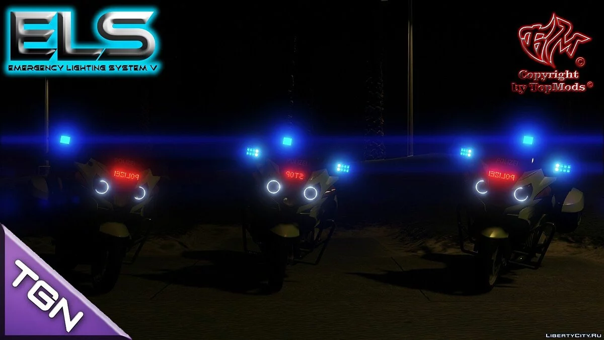 BMW 1200 RT Polizei Sachsen [ELS] 1.0 / GTA 5