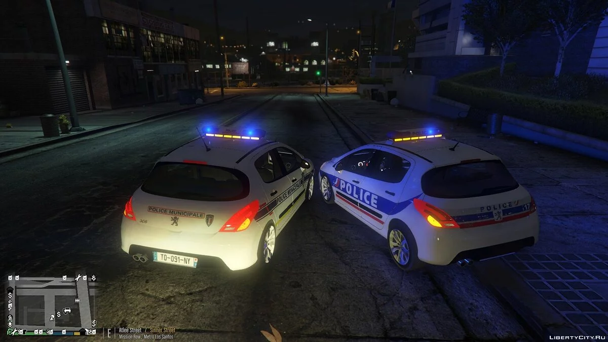 Pack Peugeot 308 POLICE NON ELS (Rotatif et LED) / GTA 5