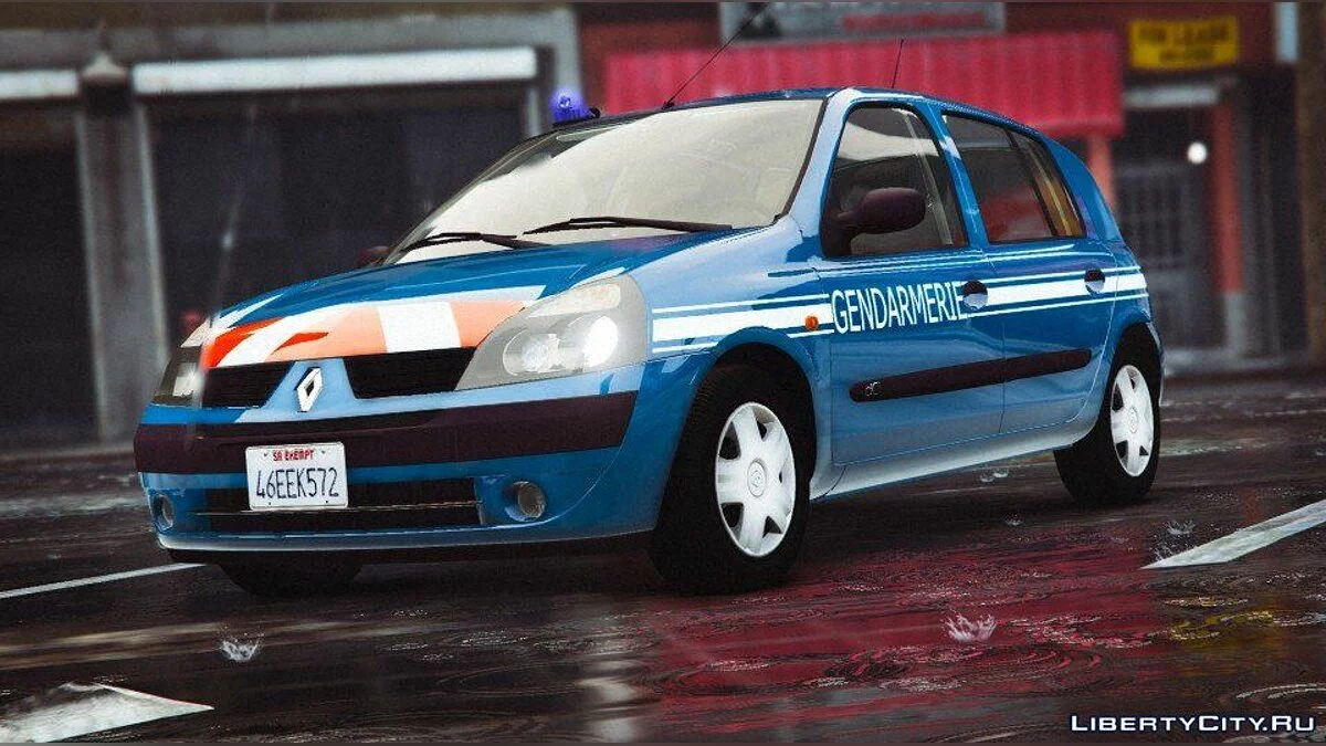 Renault Clio II.2 Gendarmerie Nationale [Add-On | Template | Replace] 1.0 / GTA 5