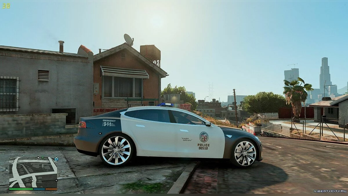 2014 Tesla Model S Los Angeles Police ELS / GTA 5