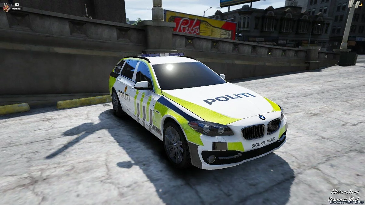 Norwegian BMW 530d police car // Norsk BMW 530d politibil 1.0 / GTA 5