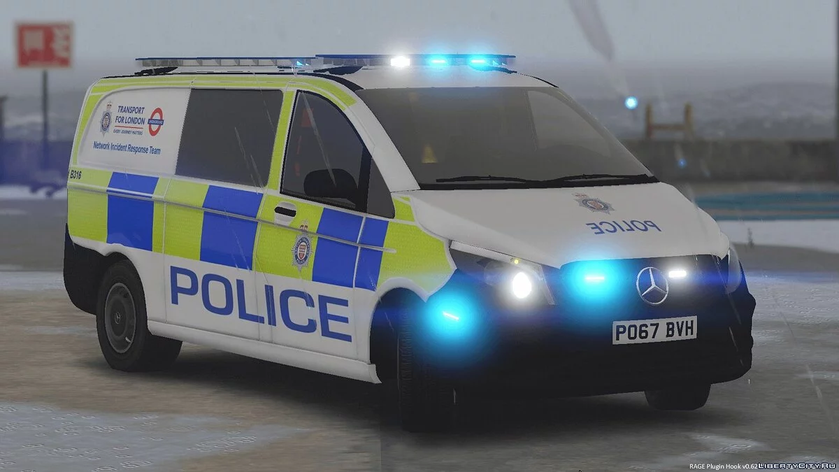 British Transport Police Mercedes Vito [Replace | ELS] 1.0 / GTA 5