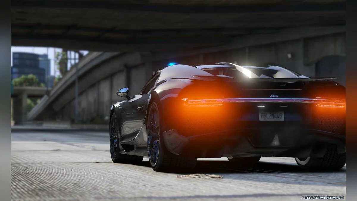 Bugatti Chiron Police / Politie Unmarked [ELS | Replace] 1.0 / GTA 5