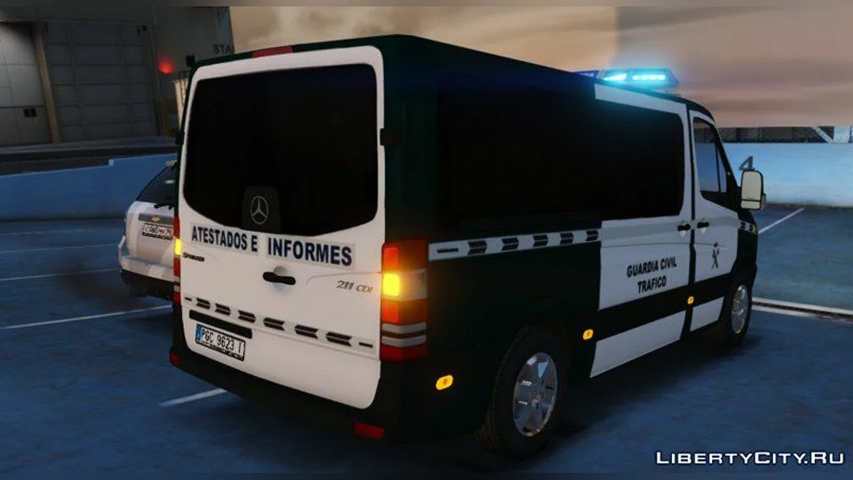 [ELS] 2006 Mercedes Sprinter 211 CDI Guardia Civil Trafico Spanish Traffic Police - Испанская полиция / GTA 5