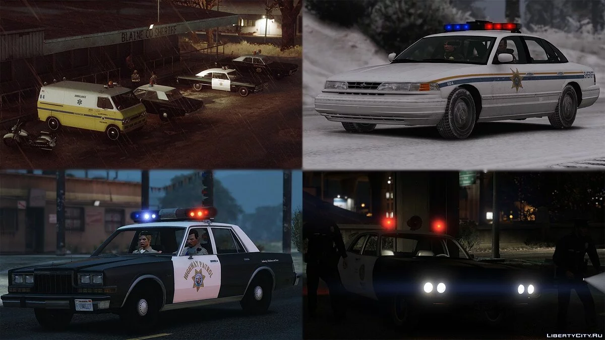 Retro Emergency Vehicles Pack 1.3.0 - Пак служебных машин в стиле ретро / GTA 5