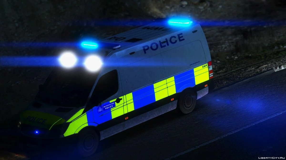 UK Met Police Sprinter (ELS) (REFLECTIVE) 1.0 / GTA 5