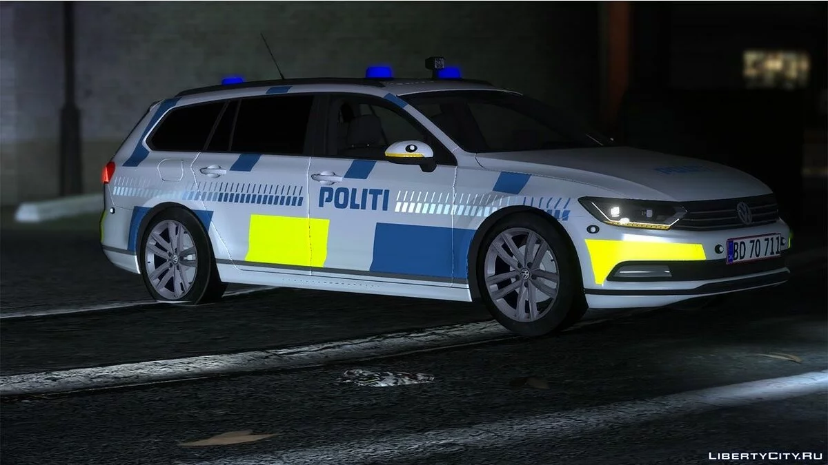 2015 Volkswagen Passat Estate - Danish Police - Reflective Skin [OIV/REPLACE] / GTA 5