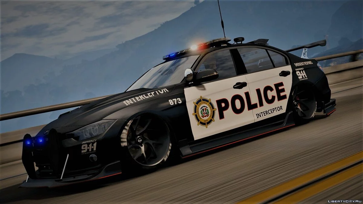 BMW 3 F30 Police Crazy exterior [Add-On] [ELS] [Template] / GTA 5