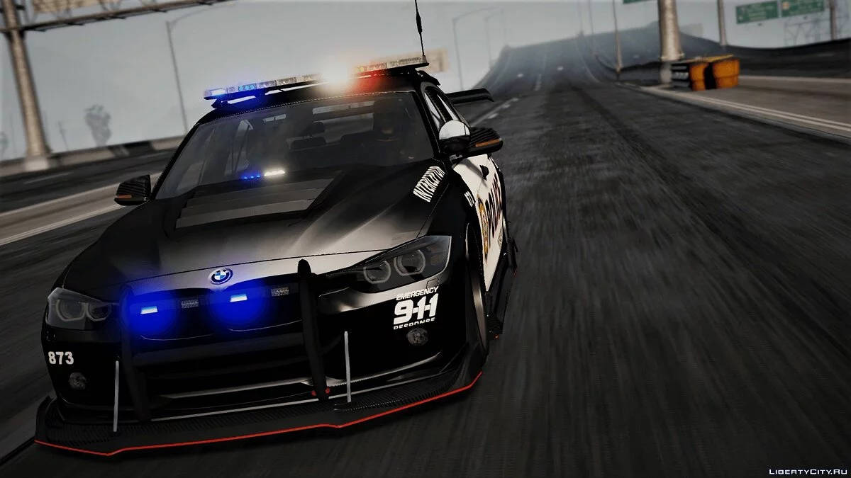 BMW 3 F30 Police Crazy exterior [Add-On] [ELS] [Template] / GTA 5